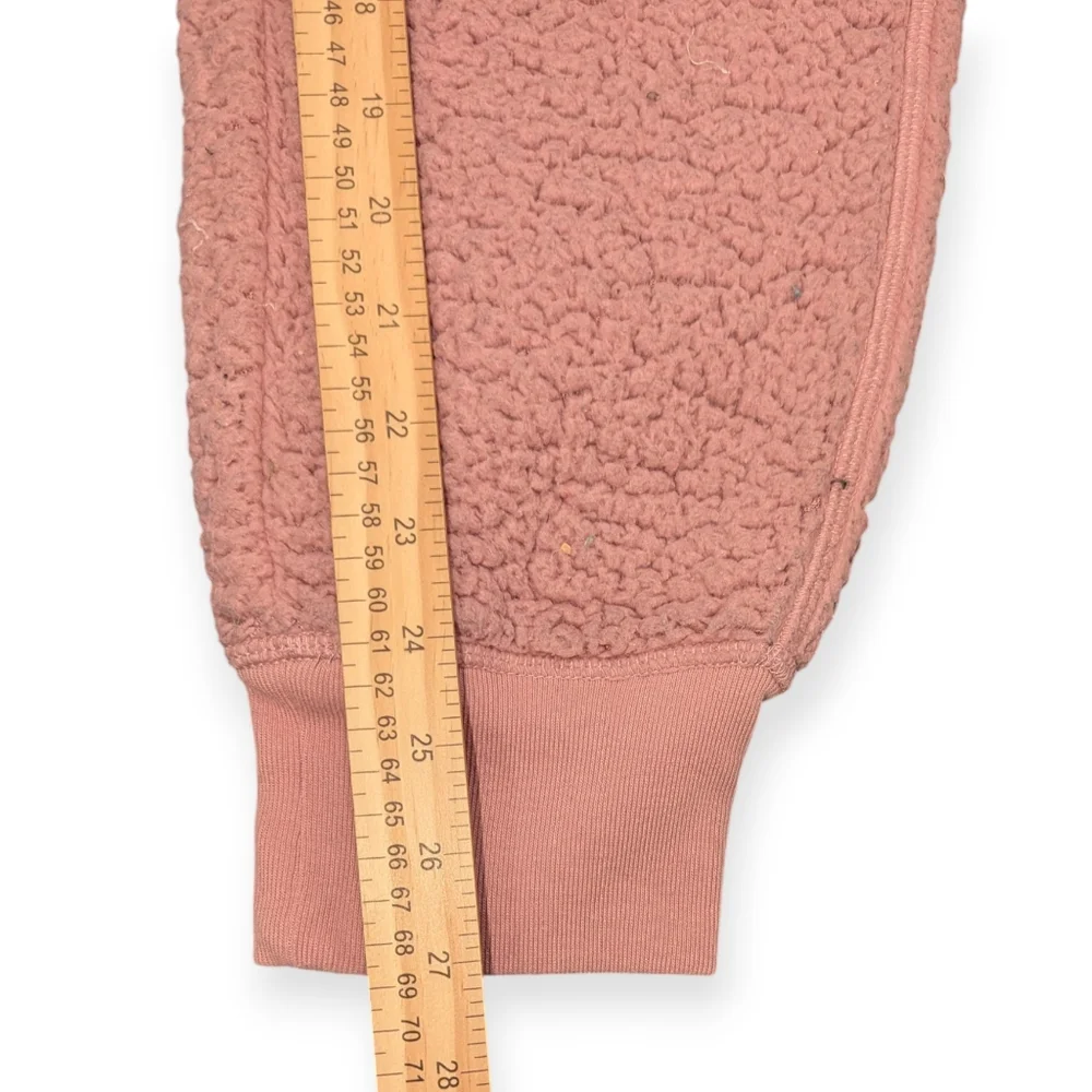 Victoria's Secret Y2K Pink Women's Sherpa Crewneck (S) with matching pants (M)